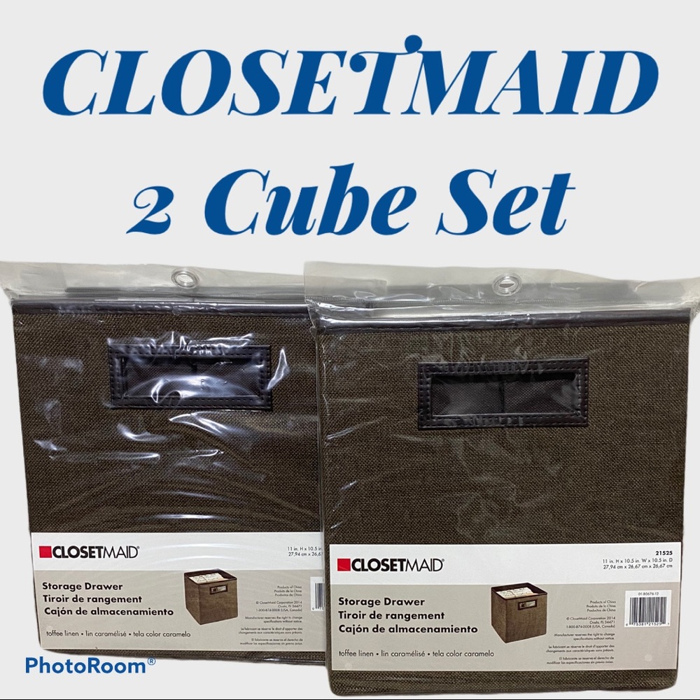2 Closetmaid storage cube set 11x10.5x10.5